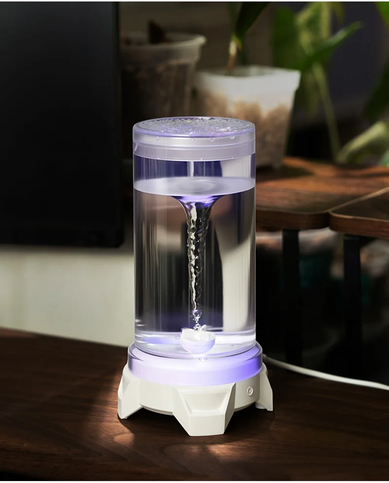 LED Tornado Night Light Desktop Lamp USB Multi-Color Changing Ambient Light Luxury Bedside Lamp Holiday Gift