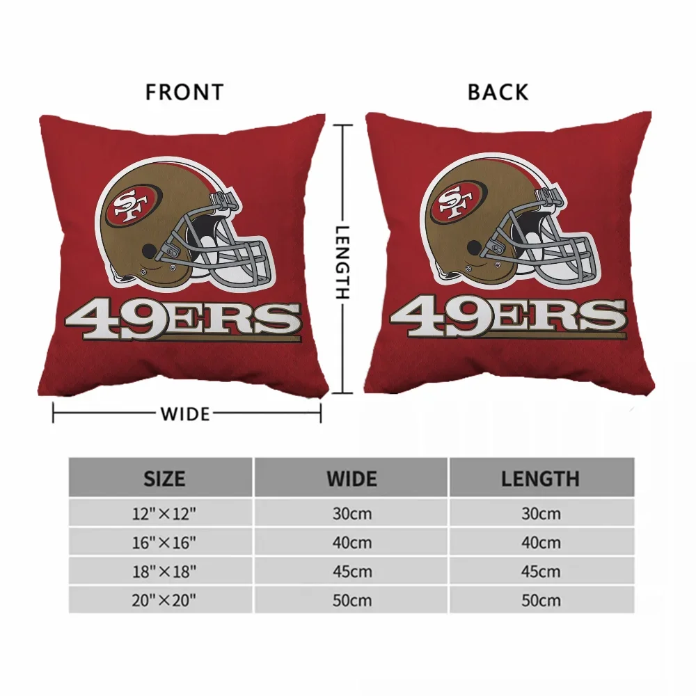 San F-Francisco 49ers Throw Pillow Covers Decorative Sofa Cushions Children\'s Cushion Cover Decoration Living Room Couch Pillows