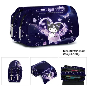 Kuromi Double Laying Pencil Bag Students from Primary School and Secondary Pencil Bag of the Children's Cartoon 8 Main Sales School Background Children's Boy - №7