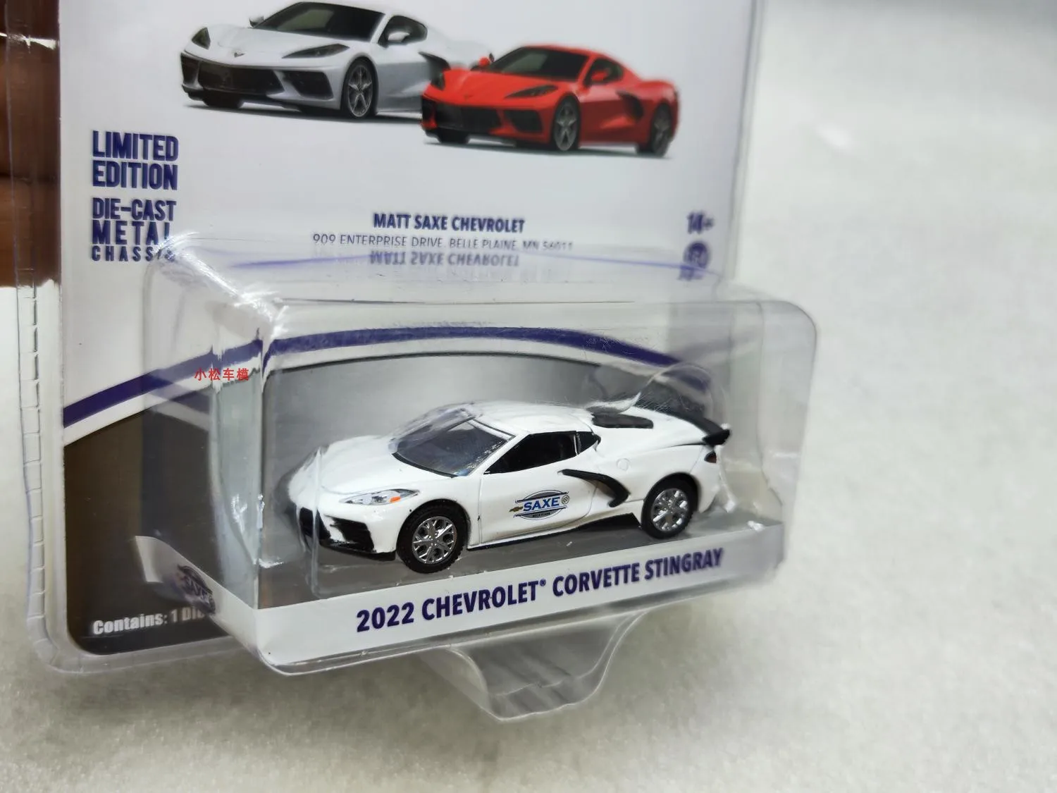 

GreenLight 1:64 2022 Chevrolet Corvette Stingray -MATT SAXE CHEVROLET