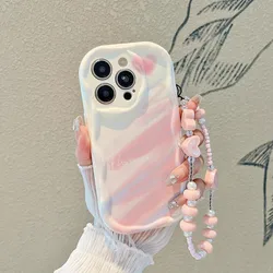 Case For Xiaomi POCO X5 X3 X6 Pro X4 NFC F3 F4 X4 GT M3 M4 M6 Pro 5G MI 11 Lite 5G NE 12T 12 Lite Cover Rainbow With Wrist Strap