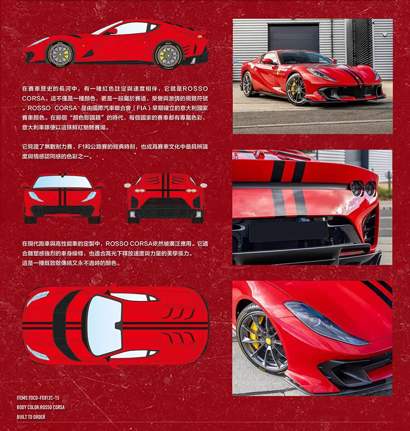 TOC 1:64 812C Competizione V12 FUELME Subsidiary Diecast Diorama