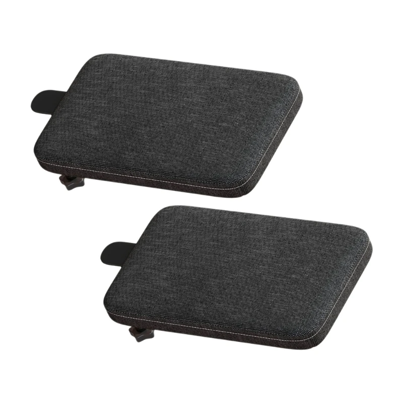 Fabric-Covered Desk Trays, 2-Pack Clamp-On Extensions for Forearm Support, Documents, and Small Office or Study Items D2RC