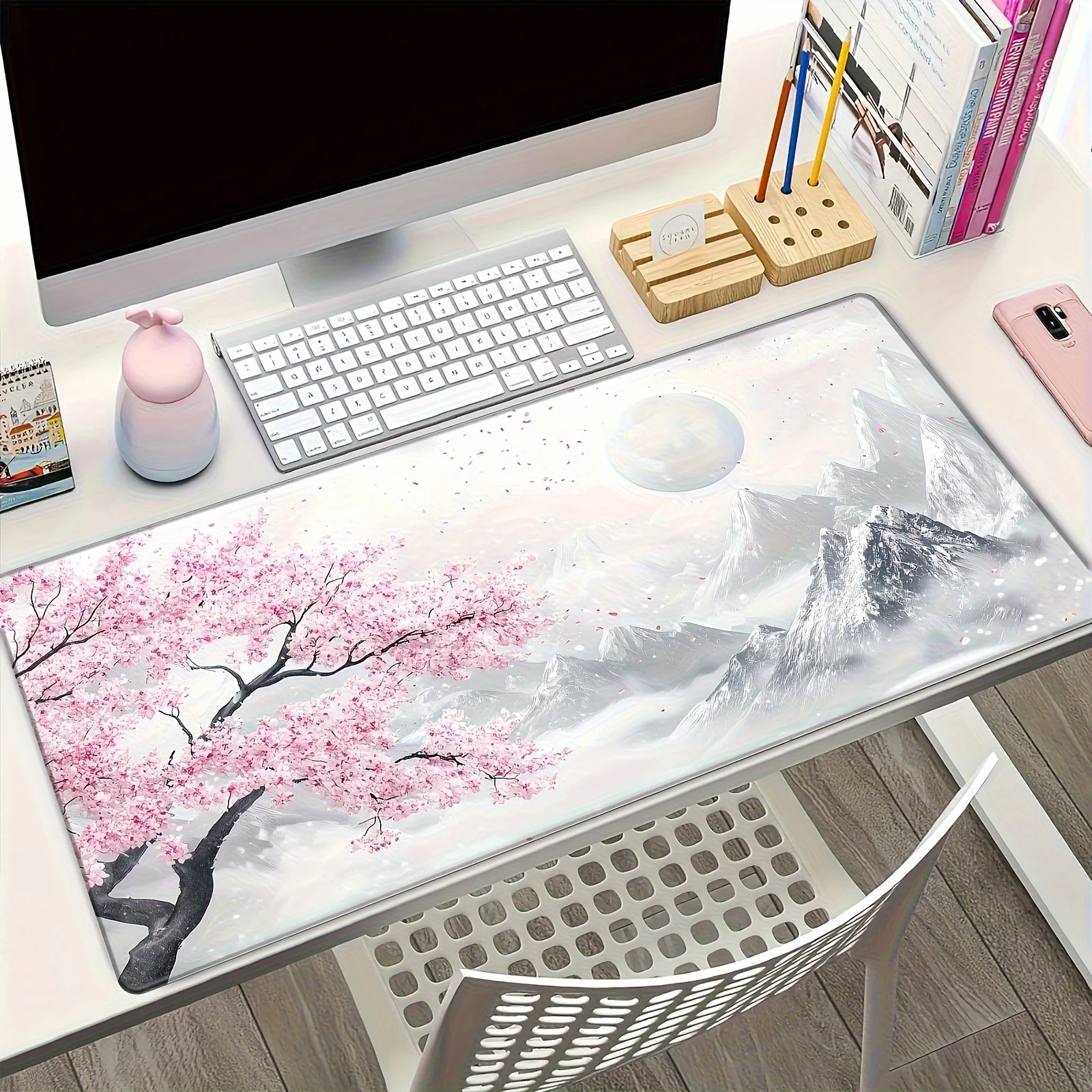 Classic Desk Mouse Pad Professional Desk Mat Soft Cloth Surface Stable Rubber Base for Gaming PC Laptop Keyboard Desk Setup Offi