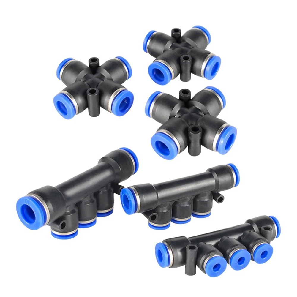 PZA PK PKG Pneumatic Quick Connector 4-way 5-way Variable Diameter Connector PU Tracheal Hose 6 8 10 12 14 16mm PKG8-6 PKG10-8