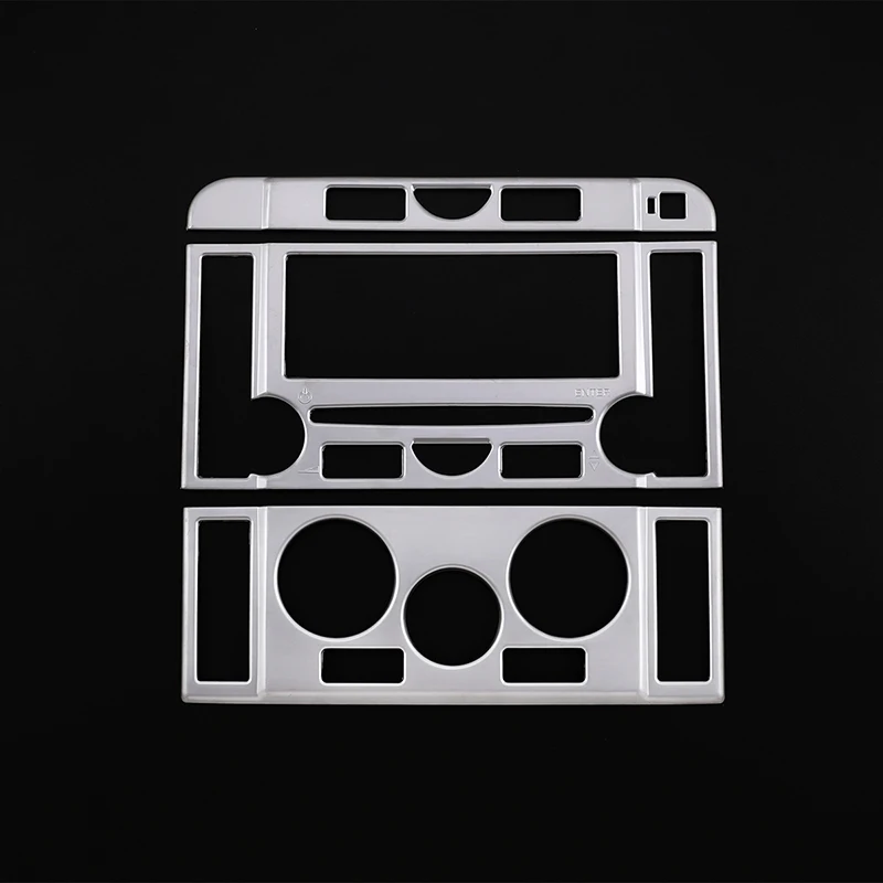 For Land Rover Discovery 3 2004-2009 Central Control Mode Button Decoration Frame ABS Black Wood Grain Car Accessories