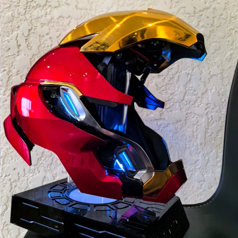 Wunder Iron Man MK50 Helm Mech ahead 1/1 Fernbedienung und Sprach steuerung Iron Man automatische Helm maske mit LED-Licht figur für Jungen