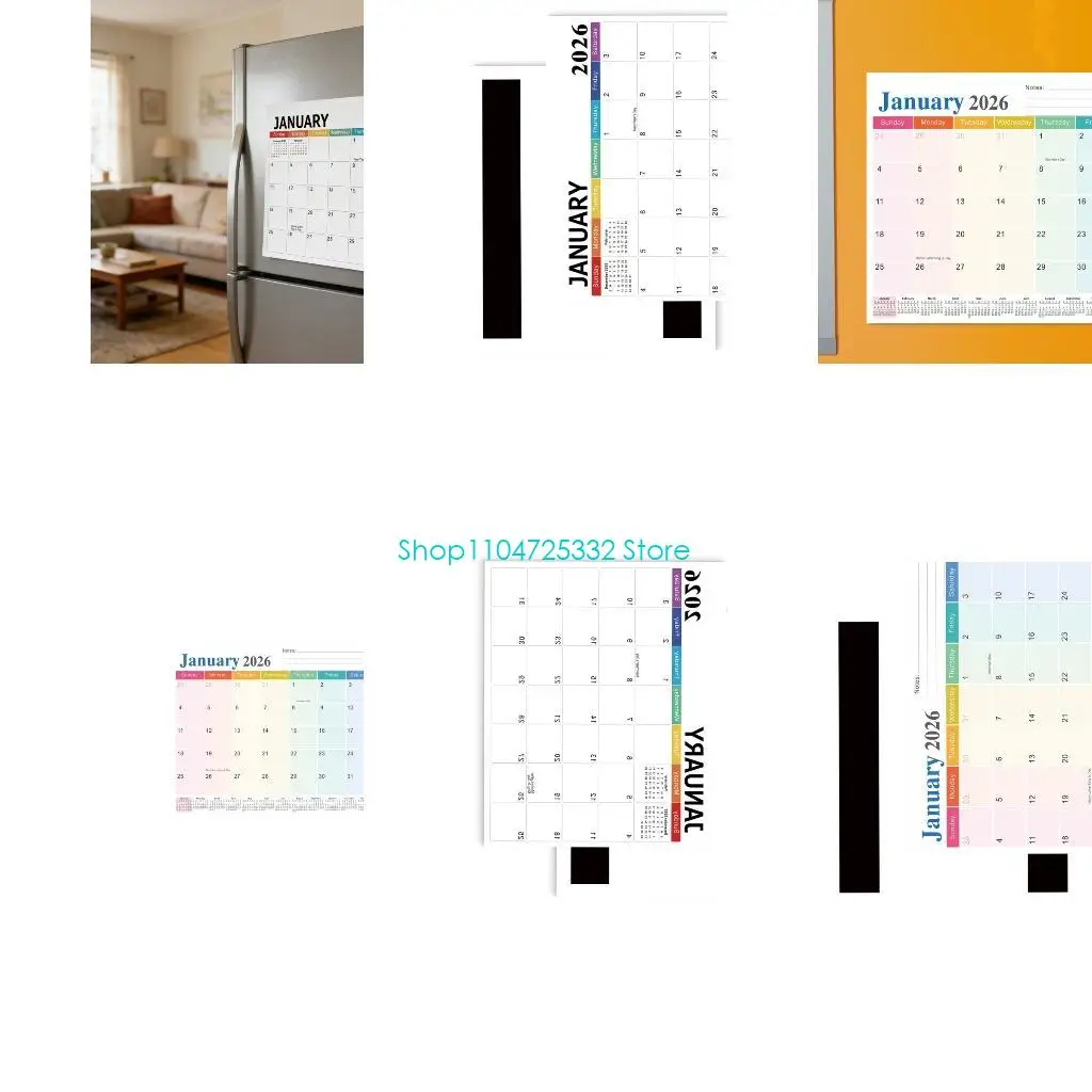 

P5EA 2026 Wall Calendar With Thick Paper Perfect For Language Practice Home Decors