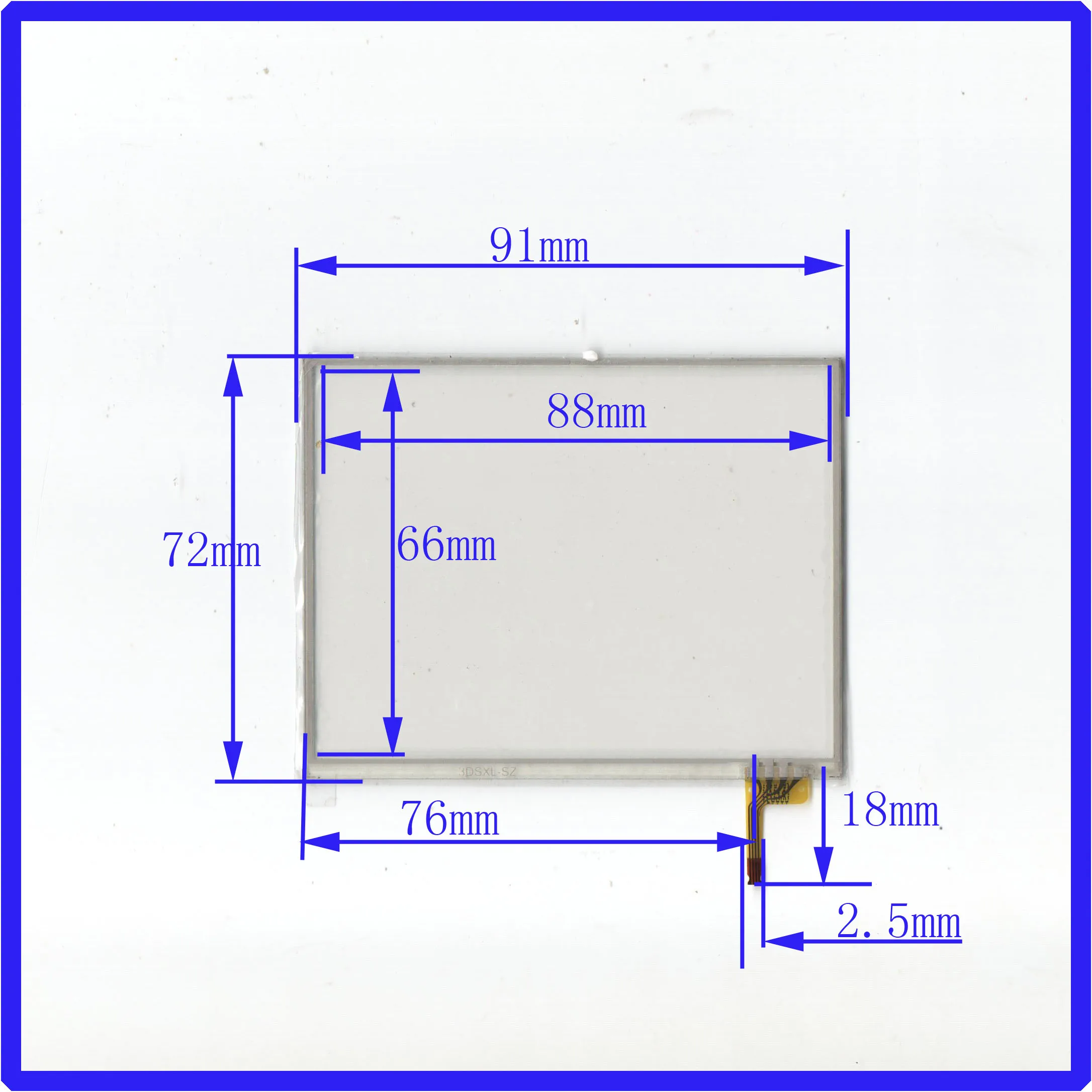 91*72 wholesale   3DSXL-Sscreen for car   91*72  DVD redio GLASS  91*72mm