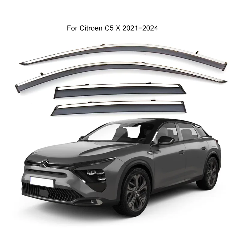 

Suitable for 2021-2024 Citroen Versailles C5 X rain or shine protection for Citroen C5 X injection molded window rain eyebrow
