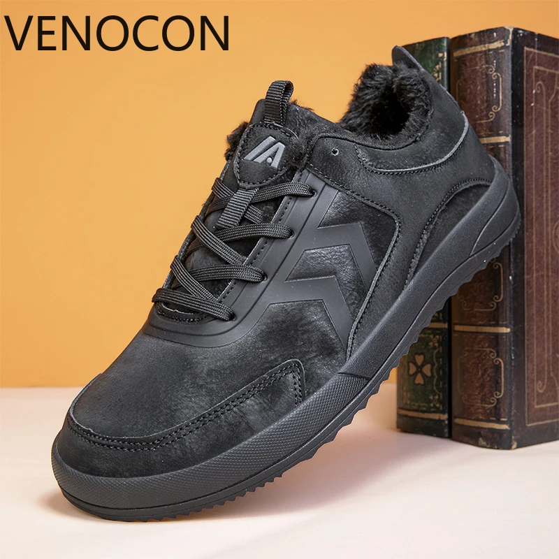

VENOCON Minimalist Wide ToeBox Feet Barefoot Thermal Fur Lining Winter Boots Shoes Men Women Sneakers Footwear Boots For Man