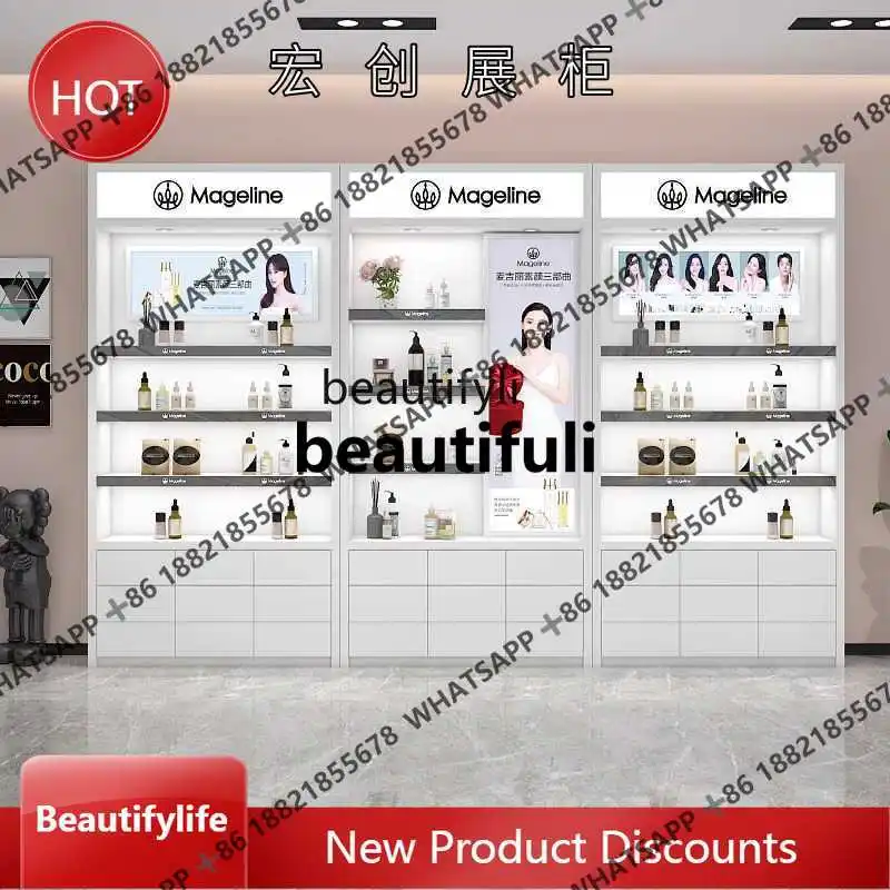 Cosmetic Display Skincare Beauty Salon Display Product Cabinet Lacquer Display Rack