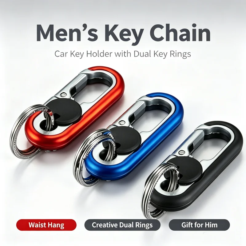 1/2/3pcs Fashion Alloy Key Chain, Car Key Holder for Men & Women