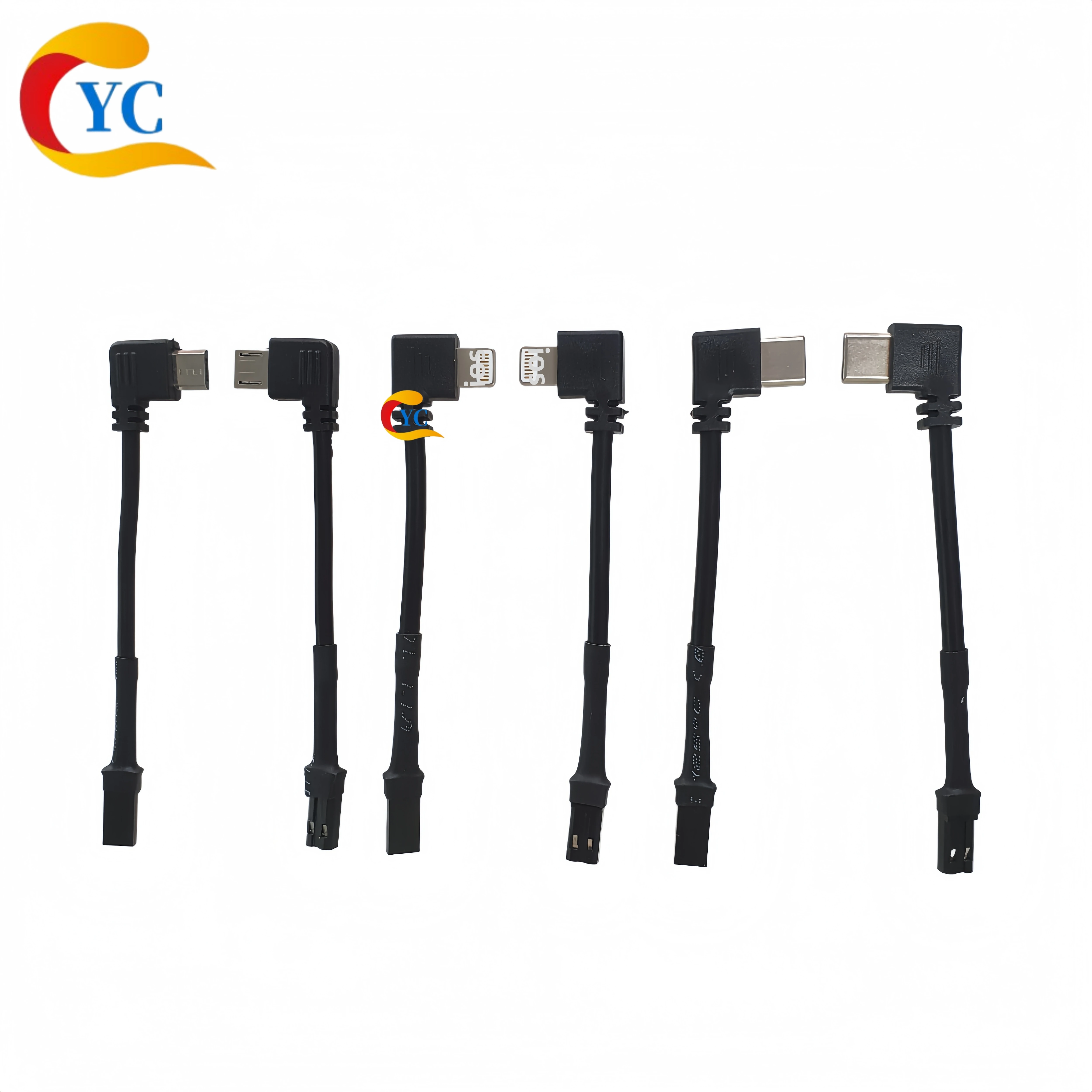 Mobile Phone Holder Micro Type-C Charging Board Elbow Plug Cable Jst Male and Female Connector 2P Heating Wrap Silicone Cold-Resistant Magnetic Cable