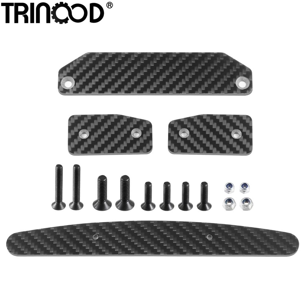 TRINOOD Carbon Fiber Chassis Armor Protection Skid Plate for 1/7 A-RRMA Felongy 6S BLX, Infraction 6S BLX V2 Upgrade Parts