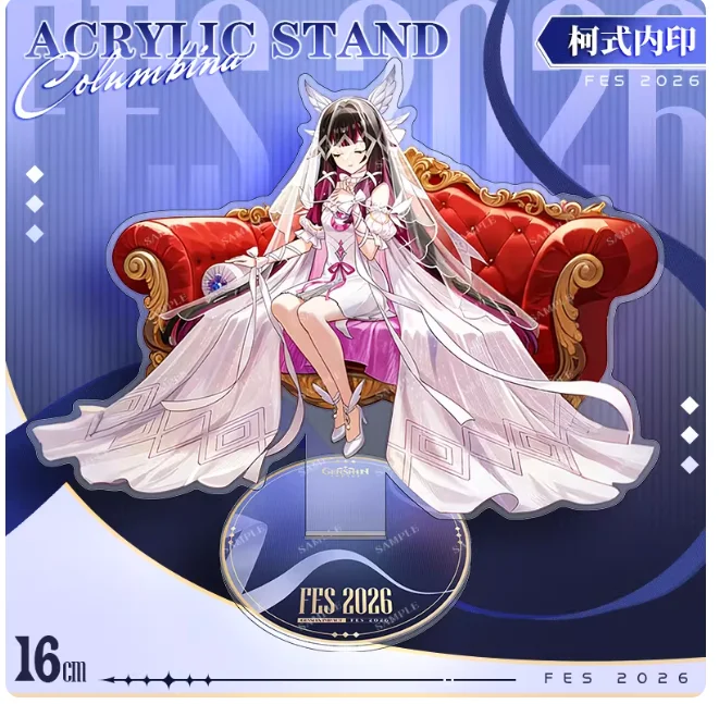 Anime Genshin Impact Flins Wanderer Columbina Acrylic Stand Figure Model Plate Cosplay Collection Desktop Decor Gifts MYQP