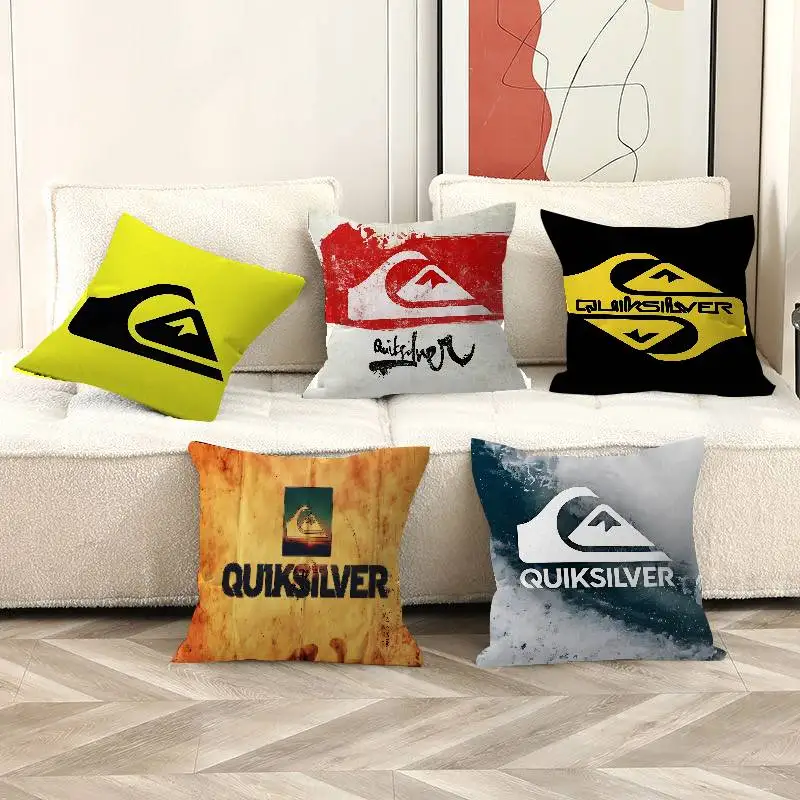 Fundas de almohada con logotipo de Q-QuiksilverS, ropa de cama para el hogar, funda de almohada decorativa para boda, funda de almohada súper suave