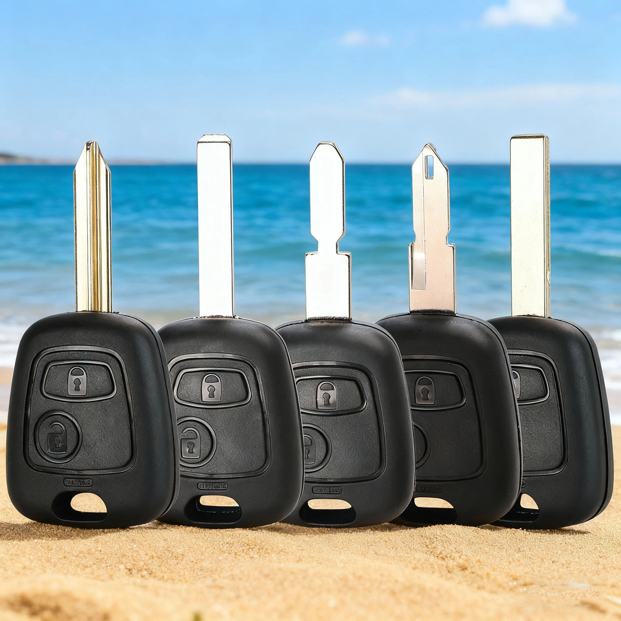 

jingyuqin for Peugeot 206 306 307 107 207 407 For Citroen Saxo Picasso Xsara Berlingo Remote Key Case Shell Fob 2 Buttons