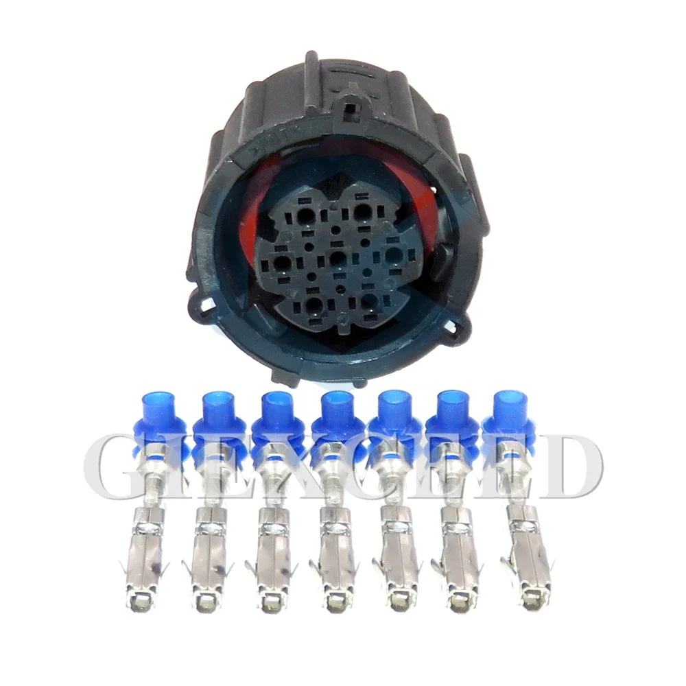 2 Set 7 Pin Car Cable Waterproof Socket 1.5 Series Auto AC Assembly Pressure Sensor Oil Exploration Railway Round Wire Connector