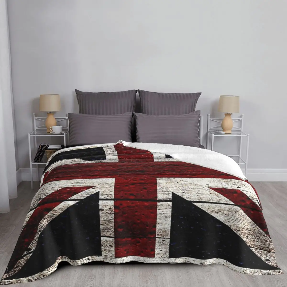 

Union Jack Flag of the UK Throw Blanket Super Soft Printing Family Car and Sofa Bed throws Summer Office Quilts