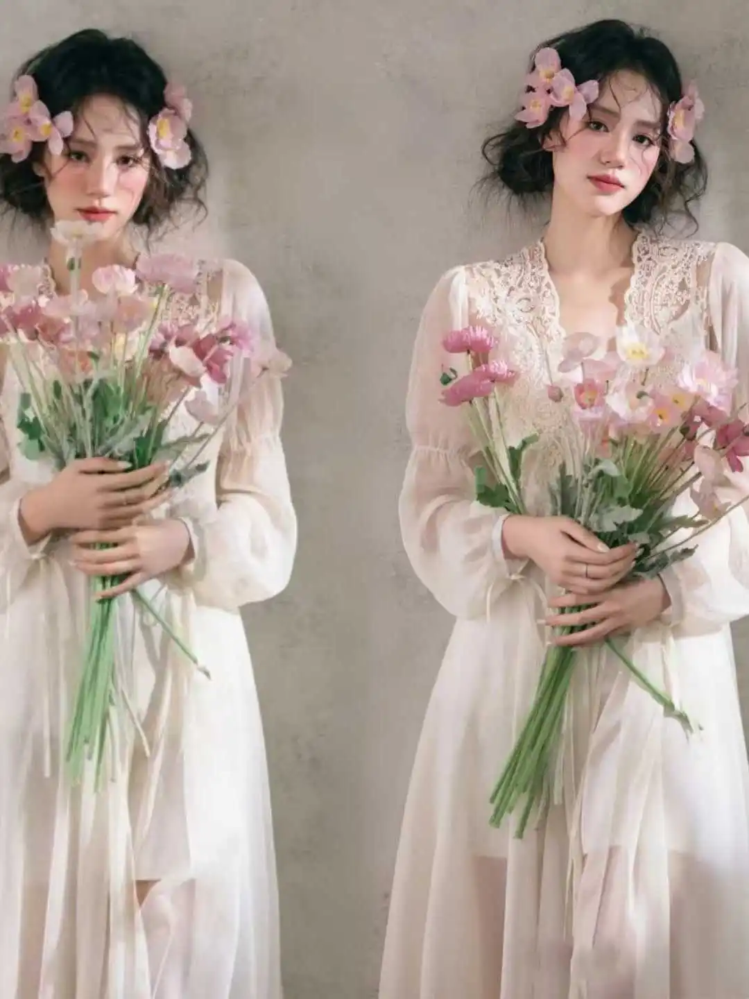 

Новое женское модное платье в стиле ретро-фотостудии: художественное, с кружевной юбкой, в стиле масляной живописи, для создания образа «чистое желание»