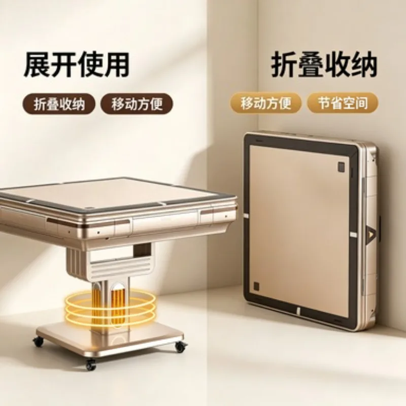 2026 New Folding Automatic Mahjong Machine, Silent 4-Player Electric Mahjong Table, Multifunction Mahjong Table