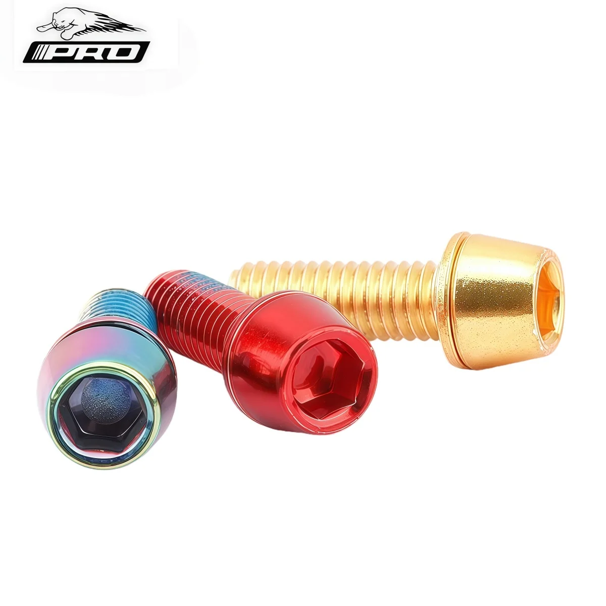 IIIPRO Bike Disc Brake Caliper & Crank Bolts M6x18 MM Stainless Steel ( Red / Gold / Rainbow )- 6