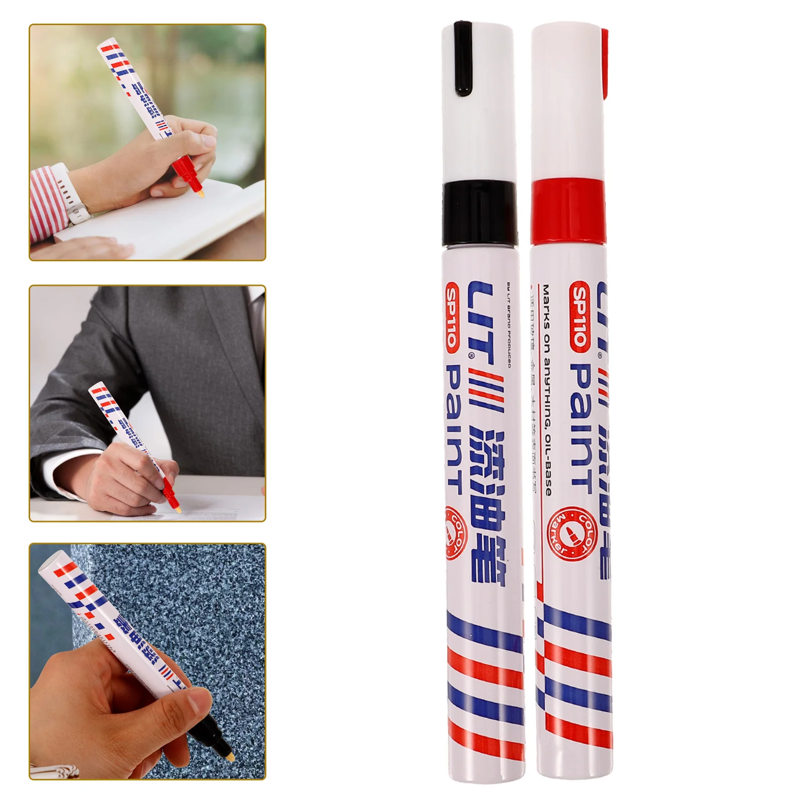 

2 Pcs Tombstone Tracing Paint Mark Pens Portable Markers Monument Writing Repair Tablet Inscription Kit Plastic Maker for