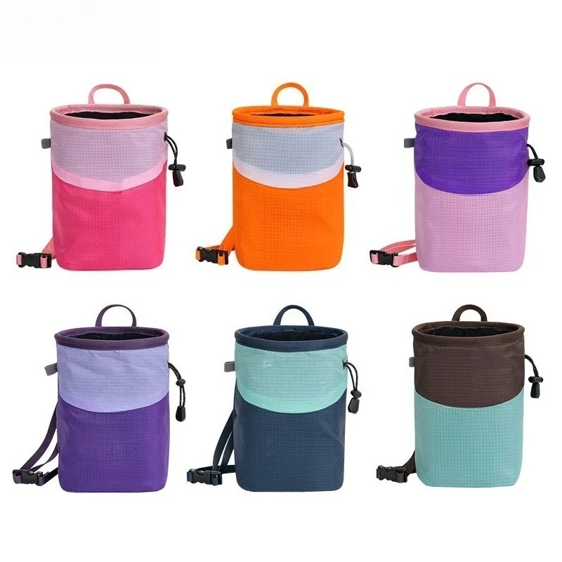 Spring Chalk Bag Magnesia Powder Pouch For Rock Climbing Bouldering Outdoor Sports Portable Waist‑Hung Storage Gear Accessory