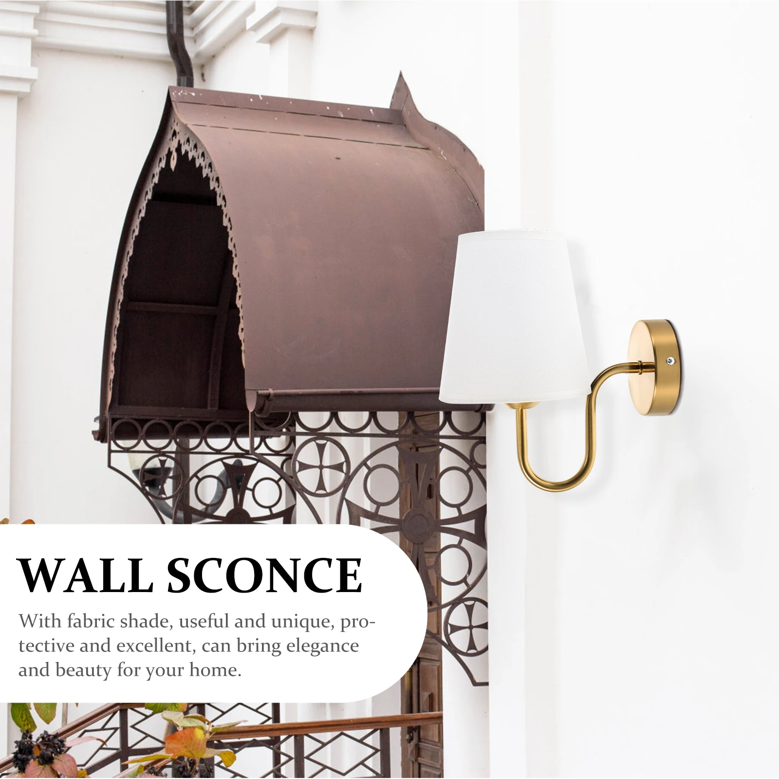 

Bedside Lamp Iron Fabric Shade Study Room Rustic Sconce Sports Corridor Light Black Wall Sconce Column St Wall Lamp Lighting
