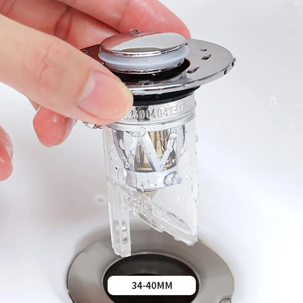 Drain Stopper Sink Plug Waste Stopper Basin Up Drain Filter Bathroom Kitchen Core Bounce Up Faucet Accessories