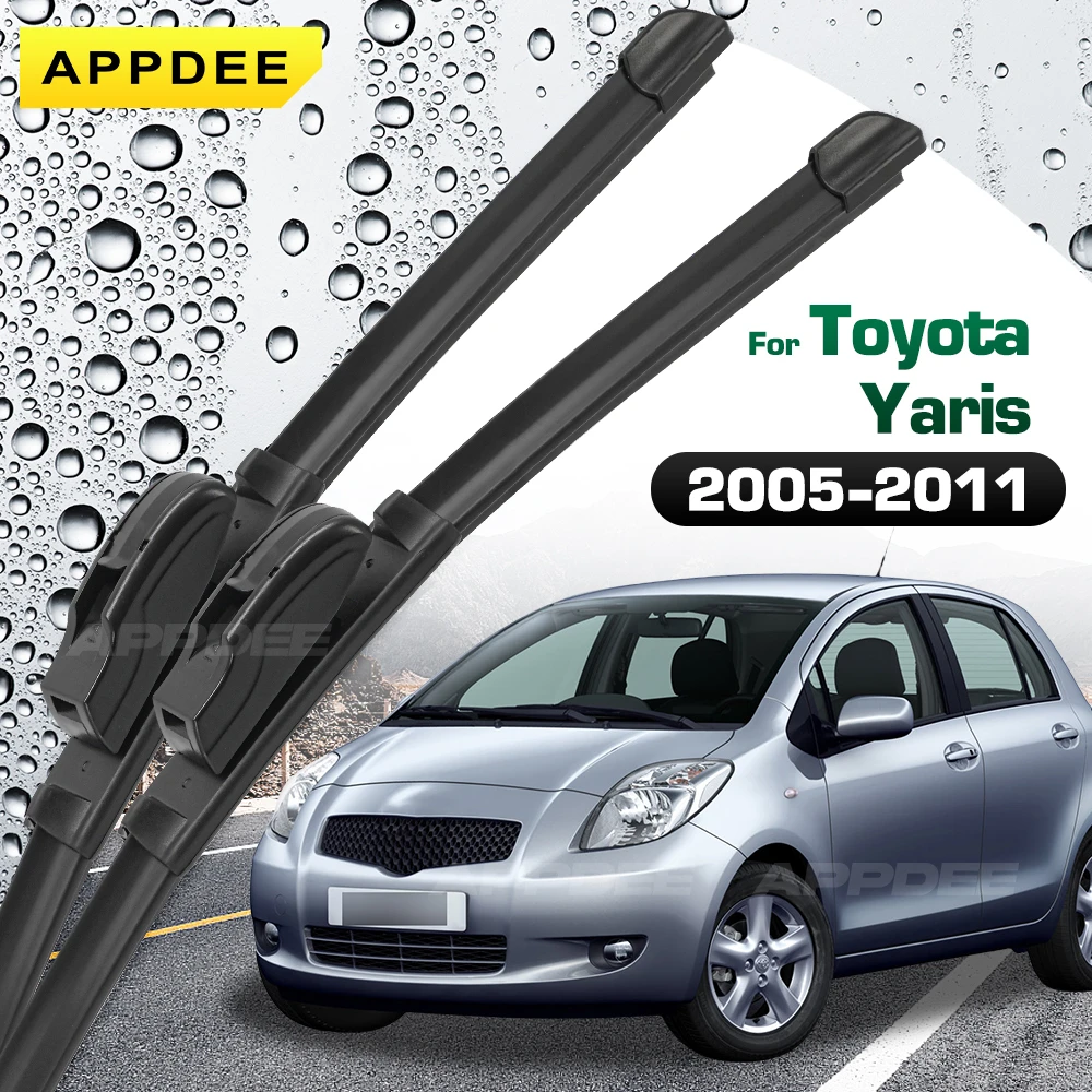 

APPDEE For Toyota Yaris MK2 2005-2011 Silicone & Rubber Wiper Front Wiper Blades Windshield Windscreen Window Brushes