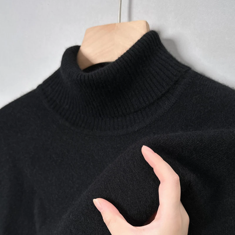 Men's New Style Long Sleeves High Neck Knitwear Autumn Winter Season Base Layer Sweater Fashionable Warm Casual Men's Clothing