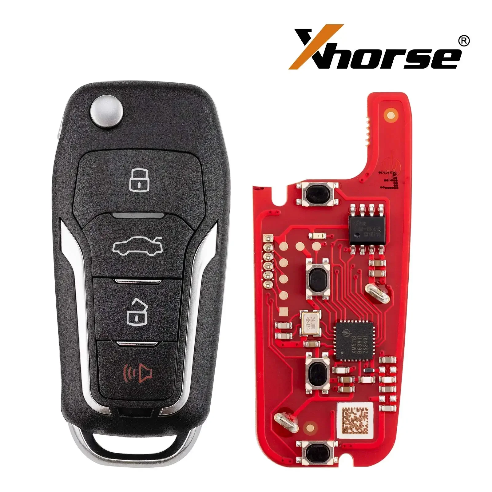 5PCS Xhorse XKFO21EN Universal Auto Remote Key für Ford 2nd Generation Draht Remote Key 4 Tasten für VVDI MINI Englisch version