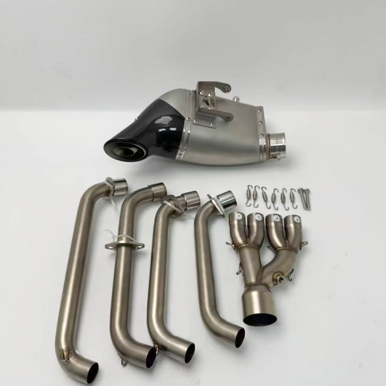 CB650R Motorcycle Full System Exhaust Modified Front Middle Link Pipe Muffler for CBR650R CBR650F CB650R CB650F 2019-2022