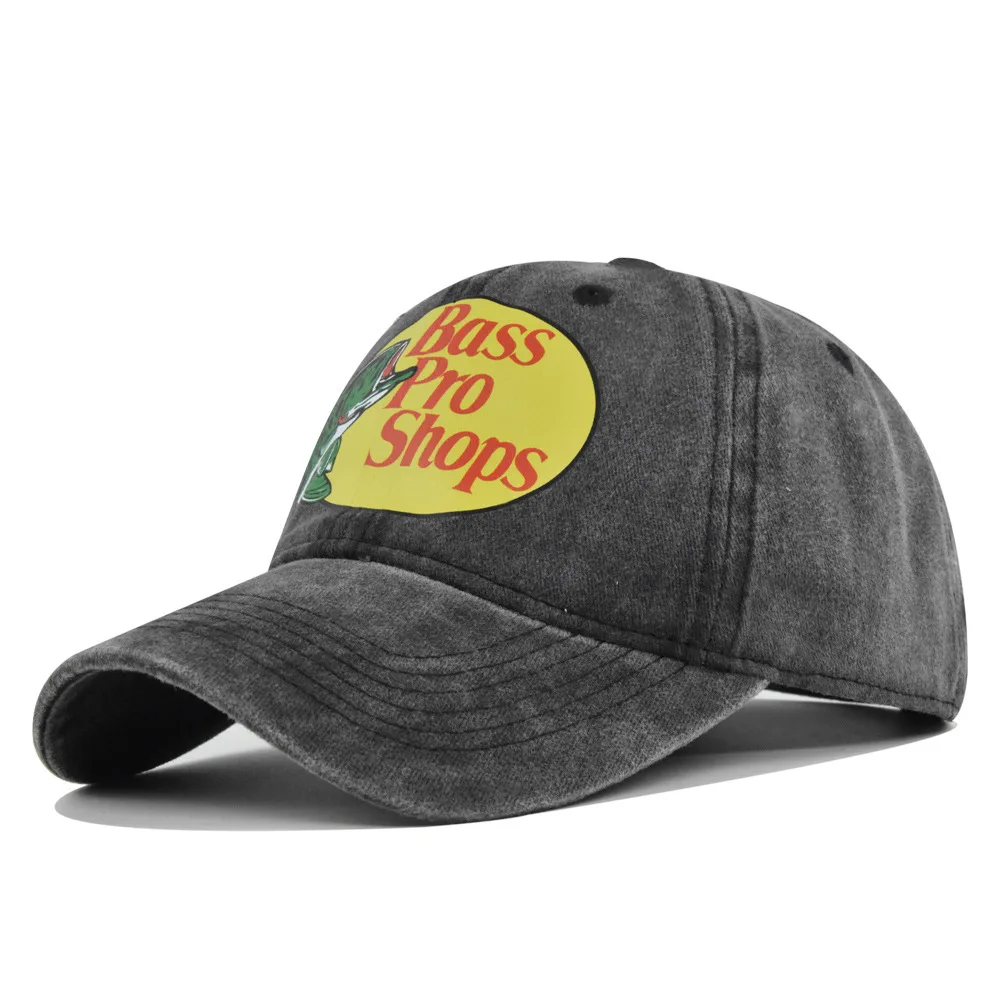 

Washed Cotton Golf Dad Hat Bass Pro Shops Baseball Printed Duckbill Cap Unisex Washed Vintage Sun Hat