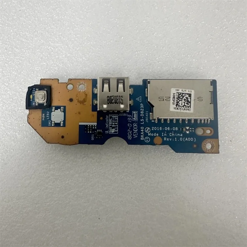 Original Switch Power Button Board for DELL 14 7460 7472 USB Board LS-D823P