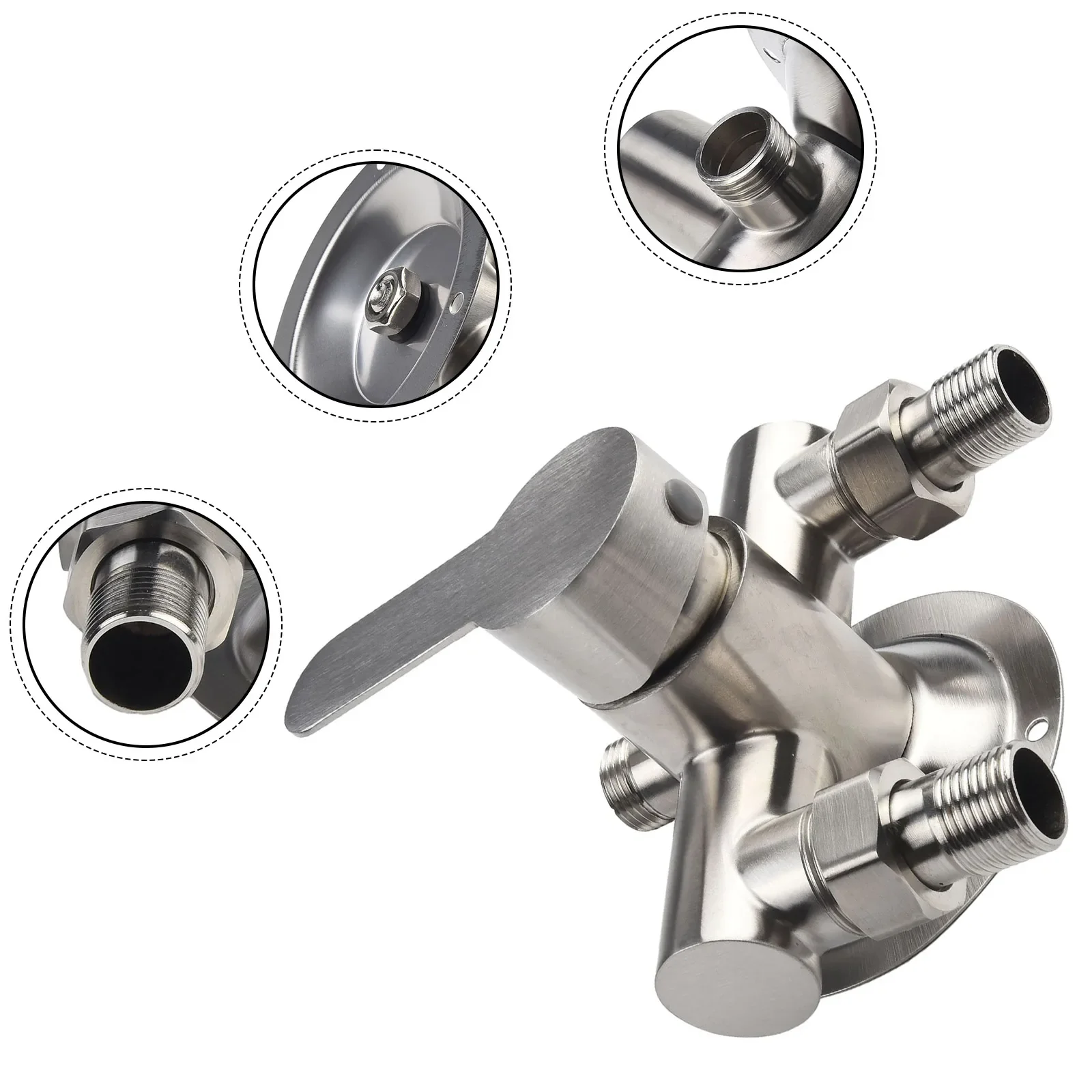 

Душ премиум-класса с настенным смесителем из нержавеющей стали регулирует горячую и холодную воду, легко керамическую катушку.