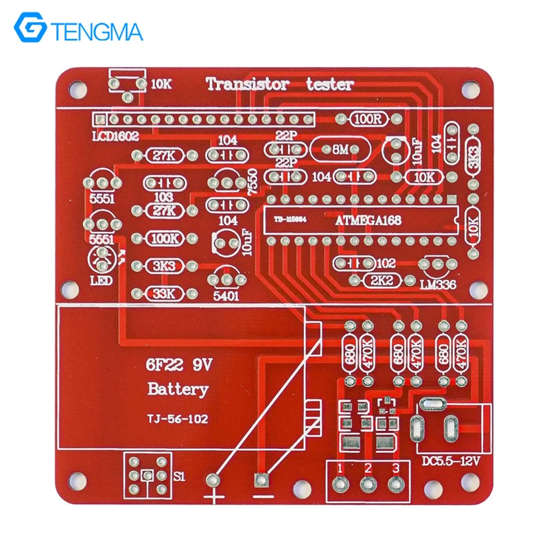 M8 Transistor Tester Multimeter Resistance Capacitance Triode Inductance ESR Meter DIY Welding Assembly Kit