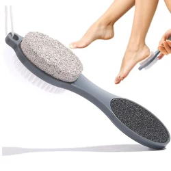 1PC 4 in 1 Foot File Pumice Stone Dead Skin Remover Brush Pedicure Grinding Tool Foot File Women Men Dry and Wet Foot Care Tool