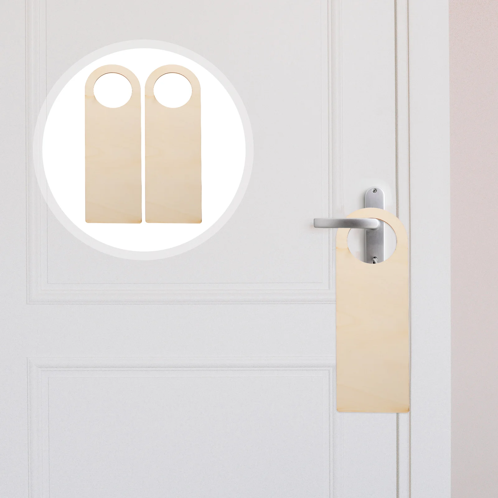 

12Pcs Wooden Door Handle Ornament Unfinished Smooth Sanded Lightweight Durable Door Hanging Pendant DIY Crafts for Kids