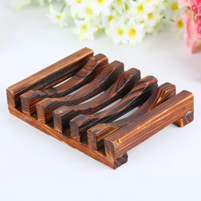 2024New Natural Bamboo Soap Box Dishes Bath Soap Holder Bamboo Case Tray Wooden Prevent Mildew Drain Box Bathroom Washroom Tools