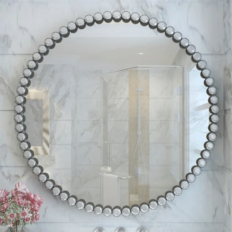 Hanging Vintage Decorative Mirrors Round Bath Desktop Hairdressing Decorative Nordic Toilet Miroir Mural Home