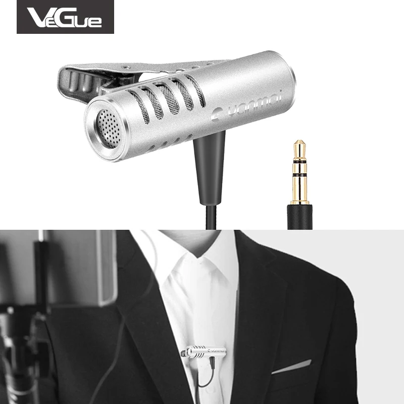 

Professional Clip-on Lapel Mic Omni-directional Double Condenser Microphone Mini Conferenc Lavalier Wired Microfone