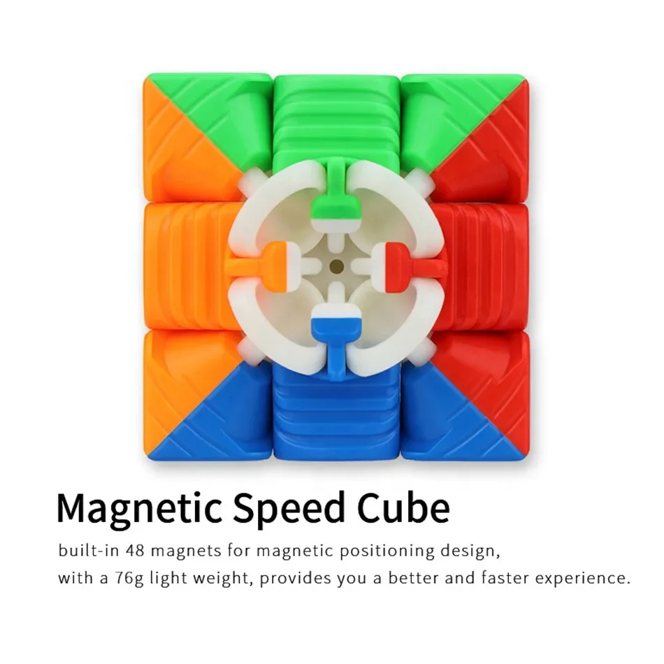 [ECube] YJ Yulong V2 M 3x3 Cubo di velocità nero e senza adesivo YJ 2 M Cubo Magico magnetico Puzzle Cubo Magico per bambini bambini