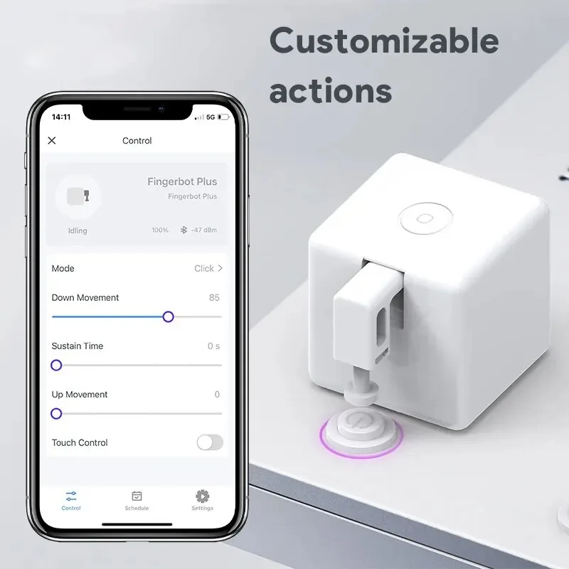 Tuya Smart Bluetooth Fingerbot Automatic Remote Controll Switch With Push Arm Switchbot Works Alexa Google Home Smart Life App