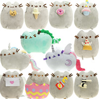 Kawaii Plush Toy Donut Unicorn Kawaii Angel Cat Cartoon Plush Fill Animal Doll Potato Chip Ice Cream Pizza Cat Gift for Children