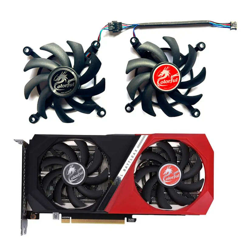 86MM New For COLORFUL GeForce RTX2060 12GB BattleAx Duo OC Graphics Card Replacement Fan