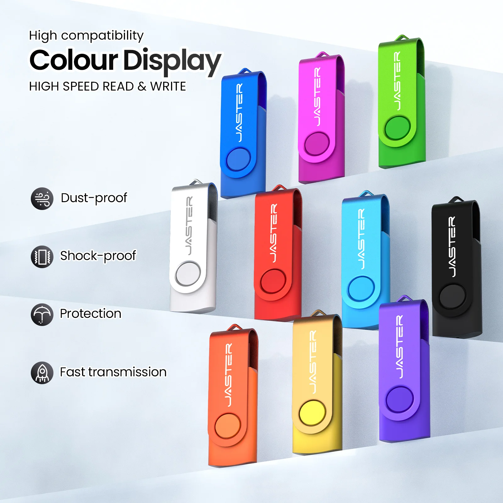 Free Custom Company Logo USB Flash Drive 128GB Key Chain Pen Drive 64GB 4GB 8GB 16GB Pendrive Memory Stick 32GB Metal USB Stick
