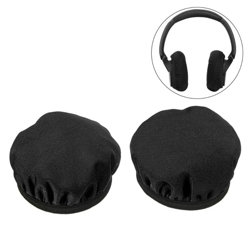 Breathable Cloth Ear Covers Flexs Fabric Headphones Ear Cover for Gaming Headset E74A